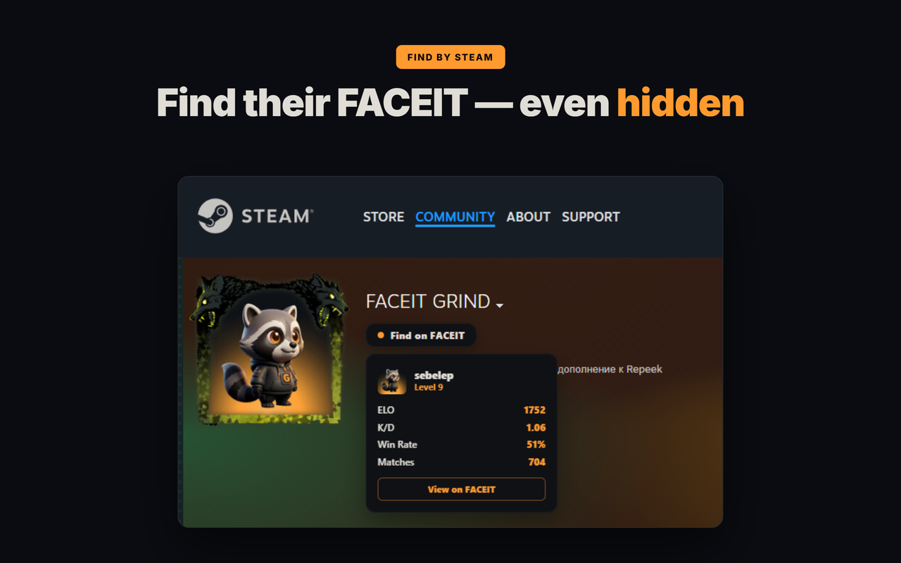 find faceit by steam