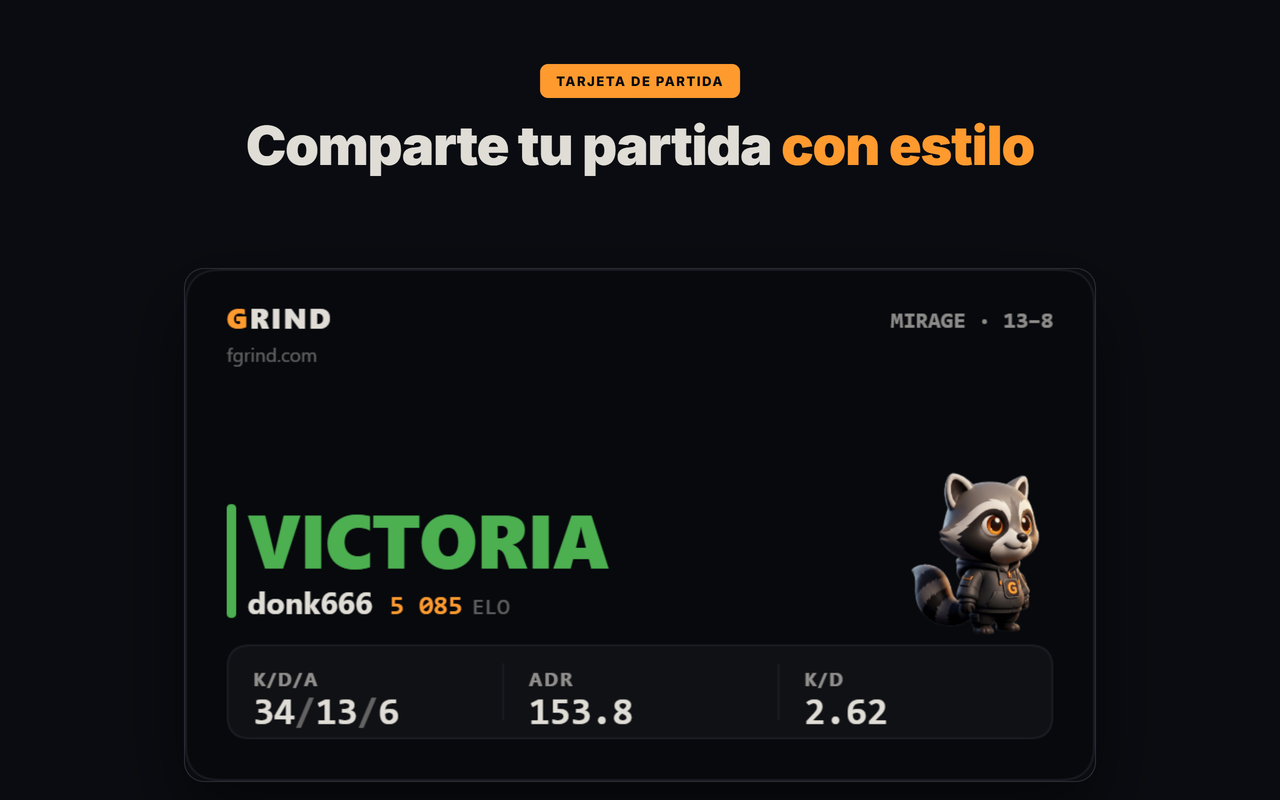 tarjeta de la partida para compartir