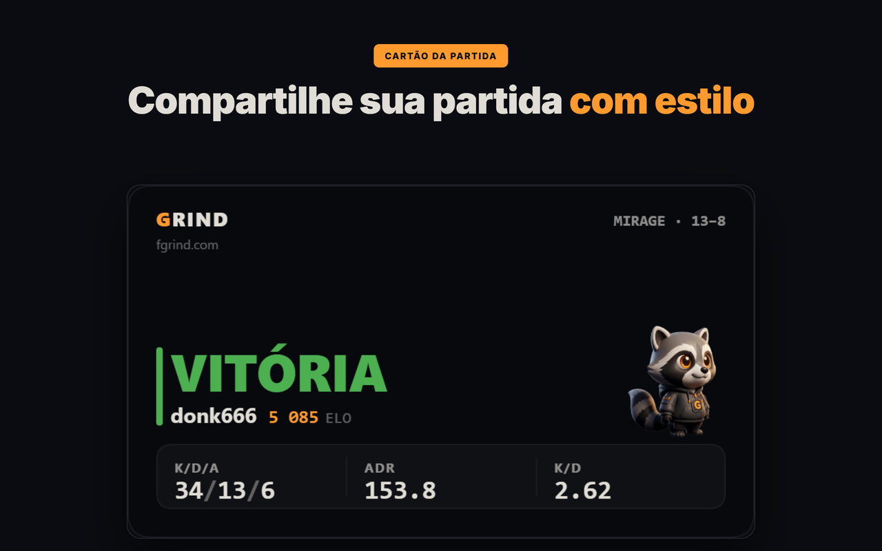 cartão da partida para compartilhar