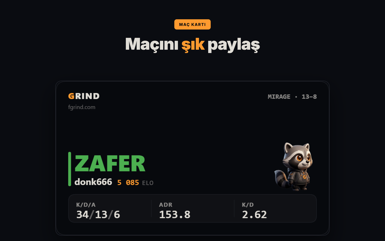 paylaşılabilir maç kartı