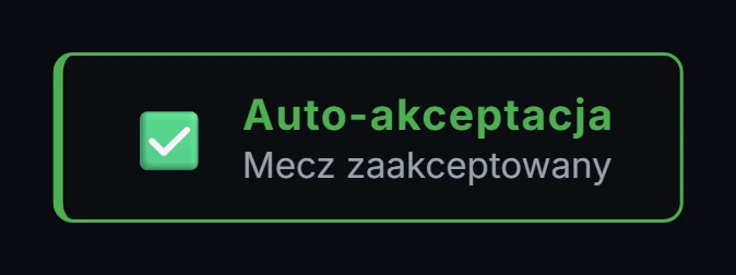 Powiadomienie GRIND o automatycznej akceptacji meczu